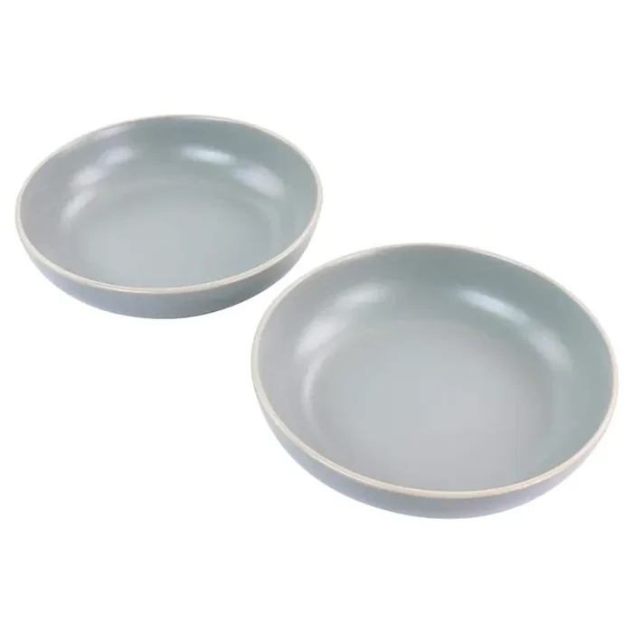 Rockaway 16 fl.oz Gray Stoneware 2-Piece Dinner Bowl Set