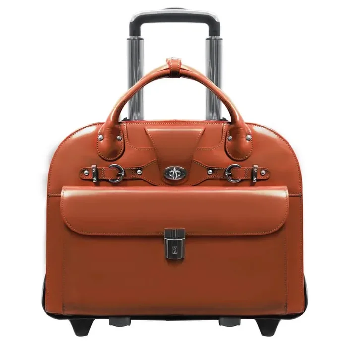 ROSEVILLE, Top Grain Cowhide Leather, 15 in Checkpoint-Friendly Detachable Laptop Briefcase (96644)