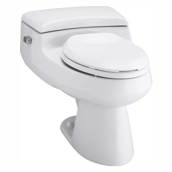 San Raphael 12 in. Rough In 1-Piece 1 GPF Single Flush Elongated Toilet in White Seat Included