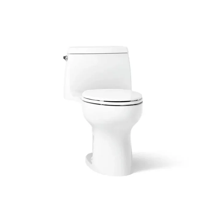Santa Rosa 12 in. Rough In 1-Piece 1.6 GFP Single Flush Elongated Chair Height Toilet in White with Soft Close Seat