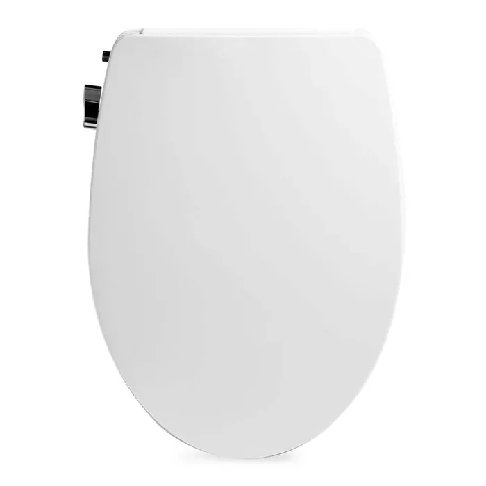Slim Zero Non-Electric Bidet Seat for Round Toilets in White
