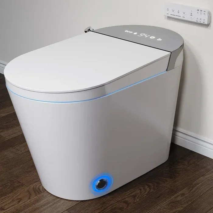 Smart Toilet With Bidet 1.28 GPF Auto Dual Flush U-Shap Bowl Seat Toilet with Remote Control