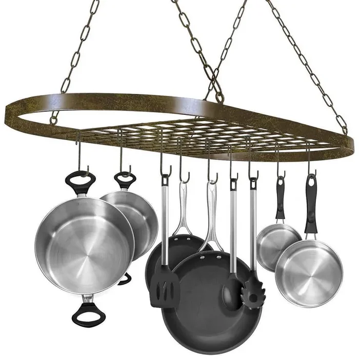 Space Saver Brown Metal Ceiling Organizer