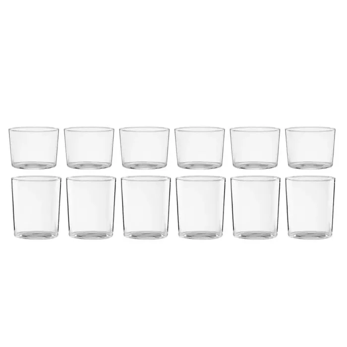 Stackable 10 oz. Glass Tall Double Old Fashioned Whiskey Glass (Set of 12)
