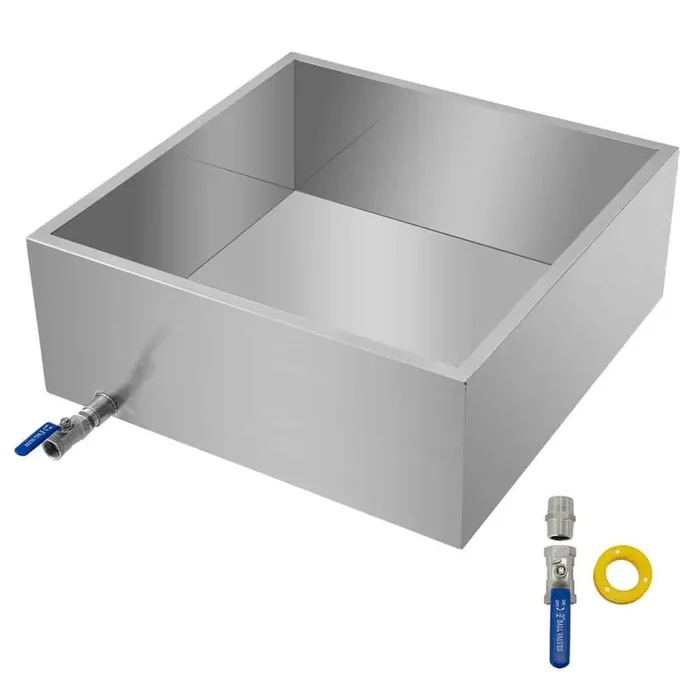 Stainless Steel Sap Stove 24 in. x 24 in. x 9.5 in. Maple Syrup Supplies with Valve for Boiling Maple Syrup