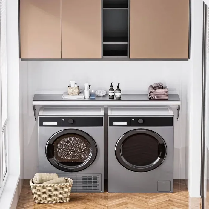 Stainless Steel Shelf 18 in. x 48 in. Wall Mounted Metal Shelving with Backsplash for Restaurant, Utility Room, Kitchen