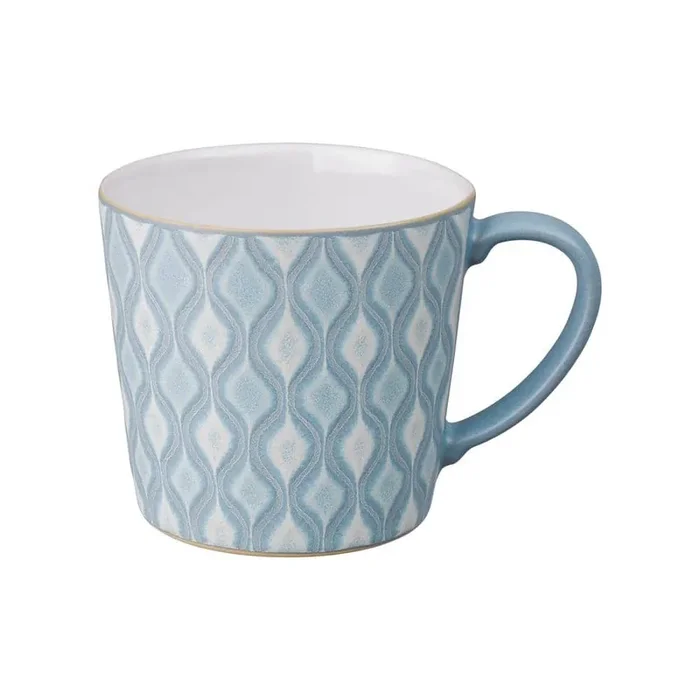 Stoneware 13.5oz Impression Blue Accent Large Mug
