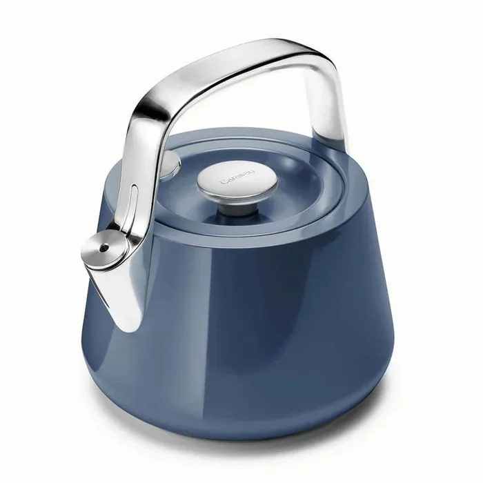 Stovetop Whistling Tea Kettle in Navy