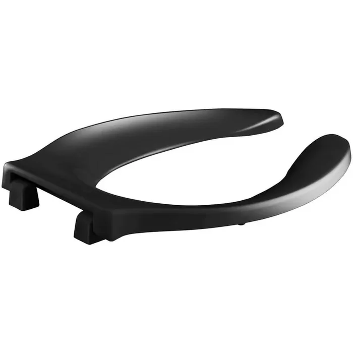 Stronghold Elongated Toilet Seat in Black Black
