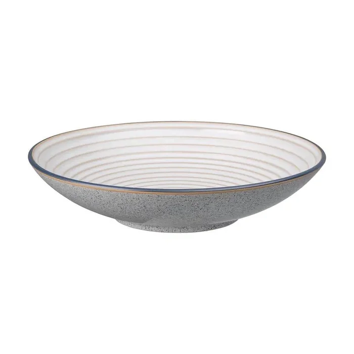 Studio Grey White Stoneware 84.53 fl. oz. Large Ridged Bowl
