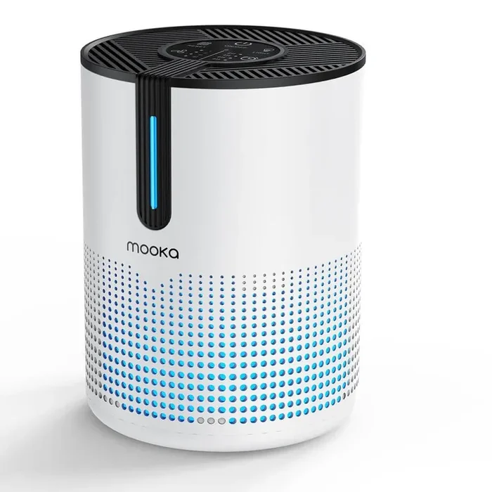Tabletop Air Purifier for Home Large Room up to 430 sq. ft. with H13 True HEPA Air Filter, White