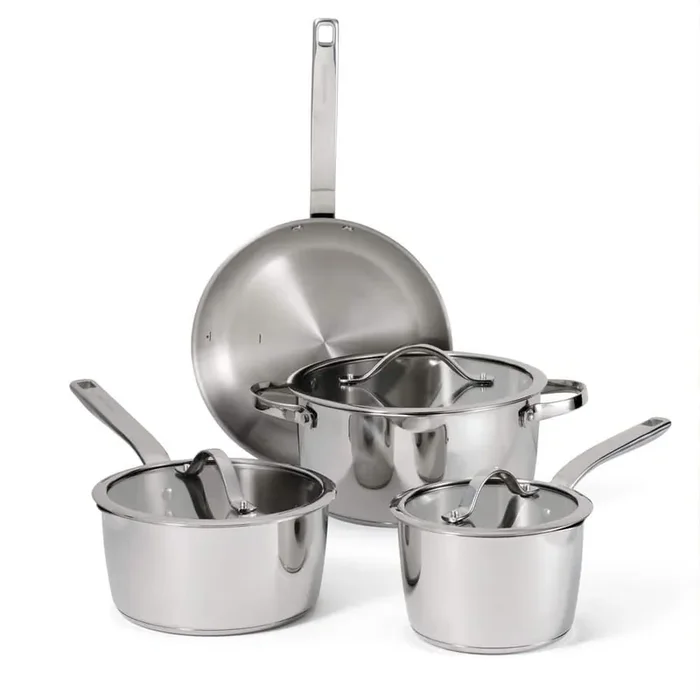 Tempo 7-Piece Tri-Ply Base Stainless Steel Cookware Set