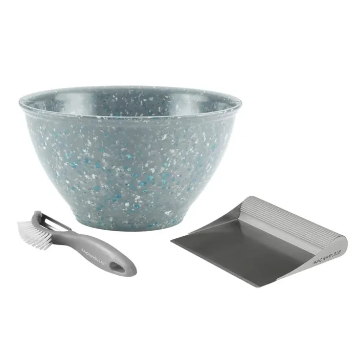 Tools and Gadgets Sea Salt Gray 3-Piece Kitchen Prep Set