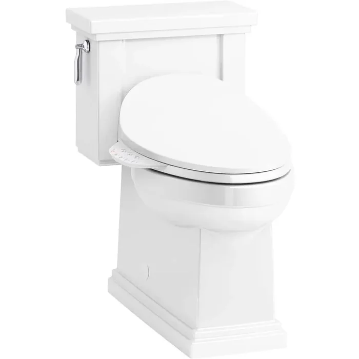 Tresham 1-piece 1.28 GPF Single Flush Elongated Toilet with C3-230 Electric Bidet Toilet Seat in White