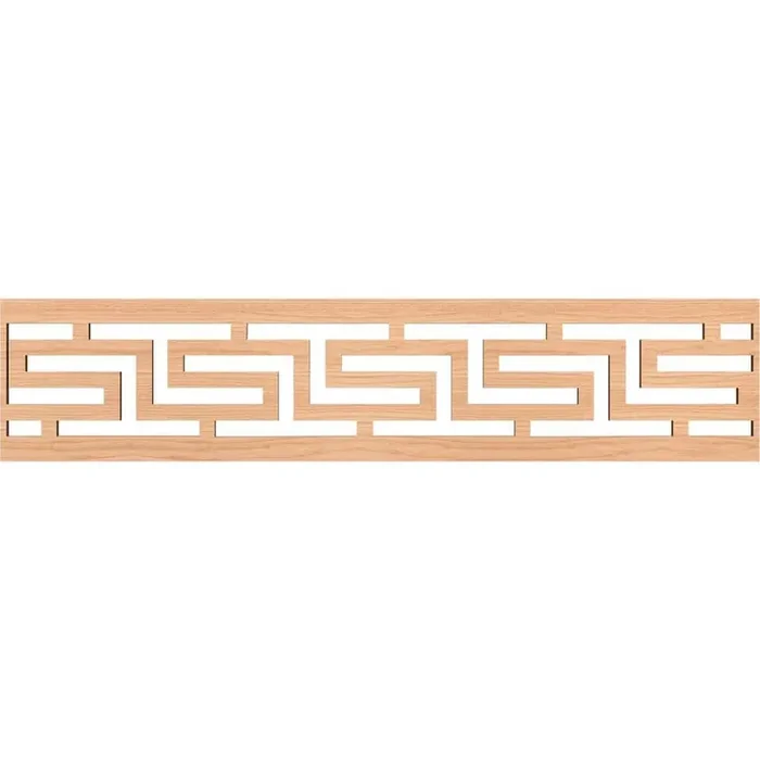 Tulum Fretwork 0.375 in. D x 46.75 in. W x 10 in. L Hickory Wood Panel Moulding