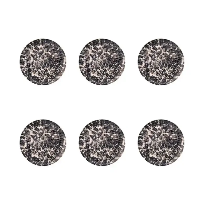 Unni Multicolor Charcoal Large 9.24 in. Dinner Plate (Set of 6)
