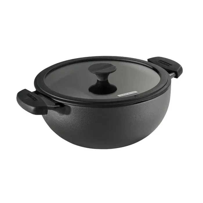 Utsava 4.9 qt. Pre-Seasoned Cast Iron Kadai with Lid – Kitchen Kadai, Compatible with Gas/Electric/Induction