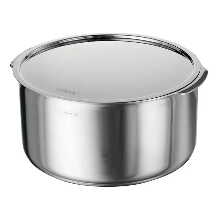 Utsava 9.5 qt. Tri-Ply Clad Stainless Steel Tope with Lid