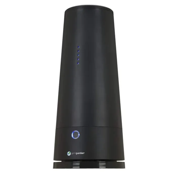 UV-C Tabletop Air Sanitizer and Deodorizer 15.5 in. Black for Home, Reduces Airborne Germs, Bacteria and Household Odors