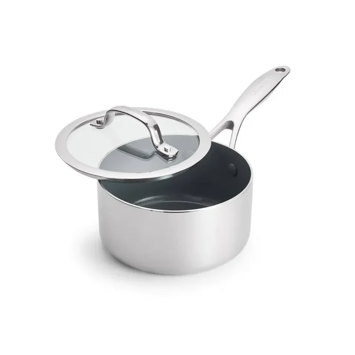 Valencia Pro Stainless Steel Ceramic Nonstick1.5 Qt. Saucepan with Lid