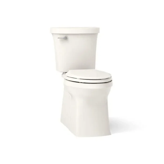 Valiant 12 in. Rough In 2-Piece 1.28 GPF Single Flush Elongated Toilet in Biscuit Seat Included