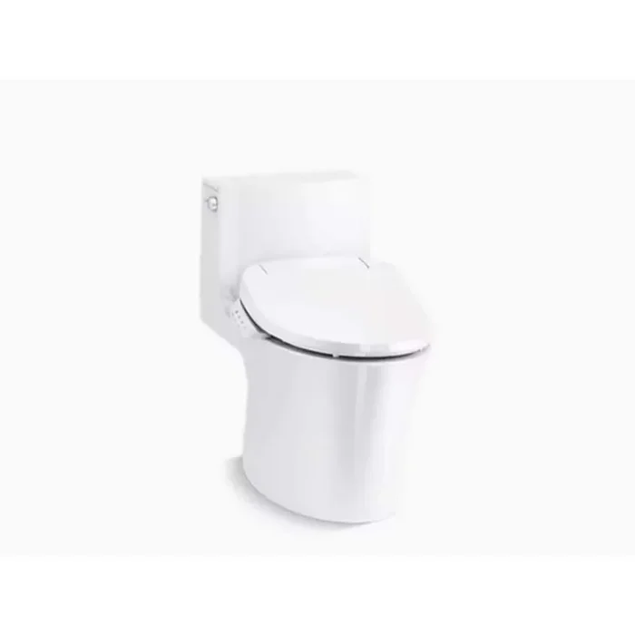 Veil 12 in. Rough In 1-Piece 1.28 GPF Dual Flush Elongated Toilet in White Seat Not Included