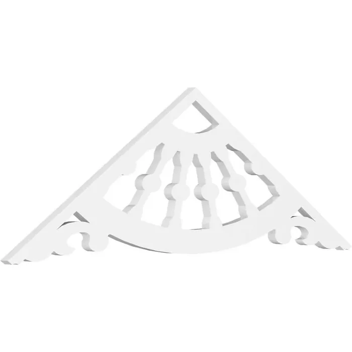 Wagon Wheel 1 in. D x 16 in. W x 48 in. L Signature Urethane Gable Pediment