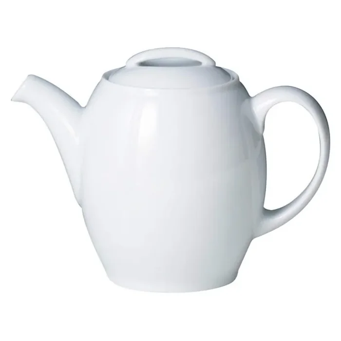 White 8-Cup Porcelain Teapot