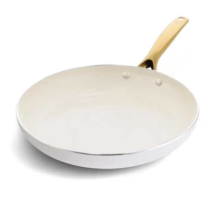 White Diamond 12 in. Aluminum Ceramic Non-stick Frying Pan PFOA & PFAS Free