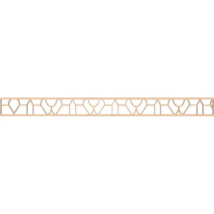 Whitechapel Fretwork 0.25 in. D x 46.375 in. W x 4 in. L Red Oak Wood Panel Moulding