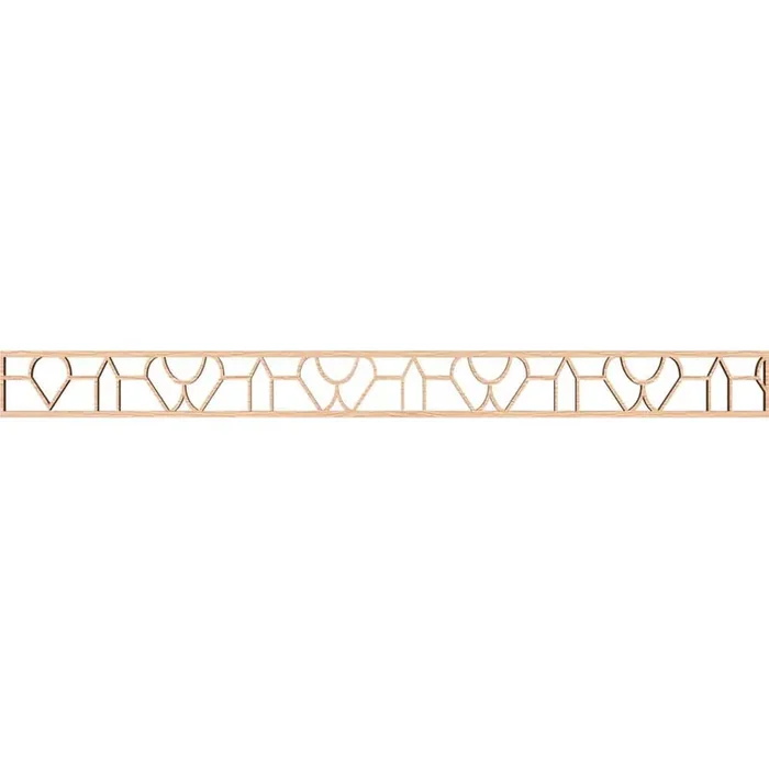 Whitechapel Fretwork 0.375 in. D x 46.375 in. W x 4 in. L Red Oak Wood Panel Moulding