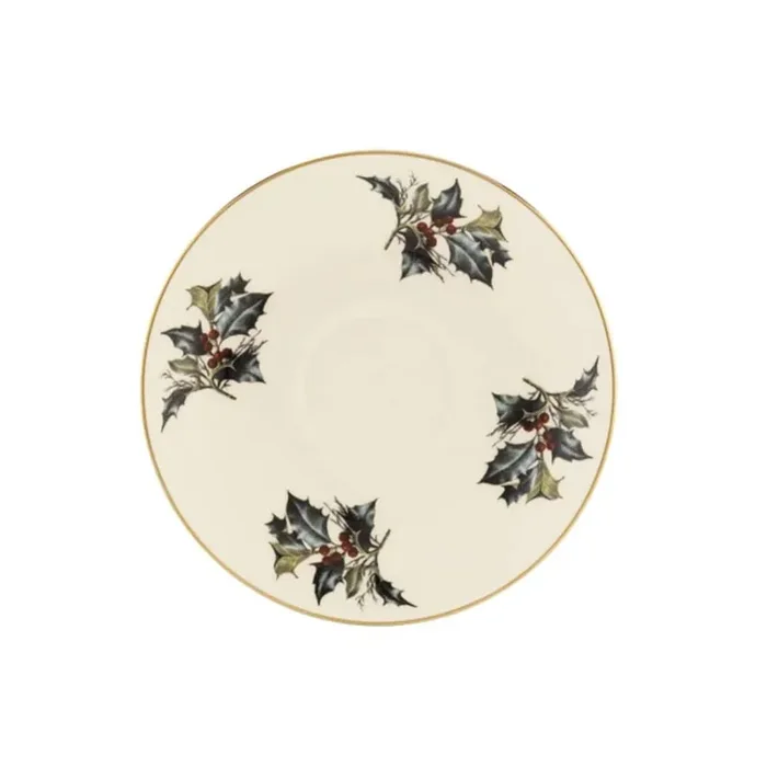 Winter Greetings Ivory Saucer