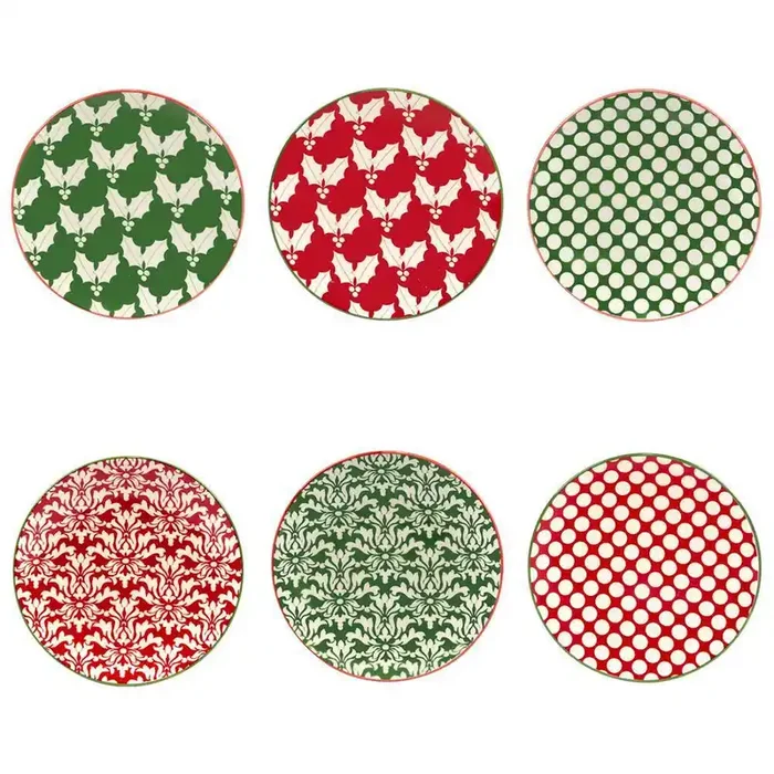 Winter Medley Assorted Colors Canape Plate