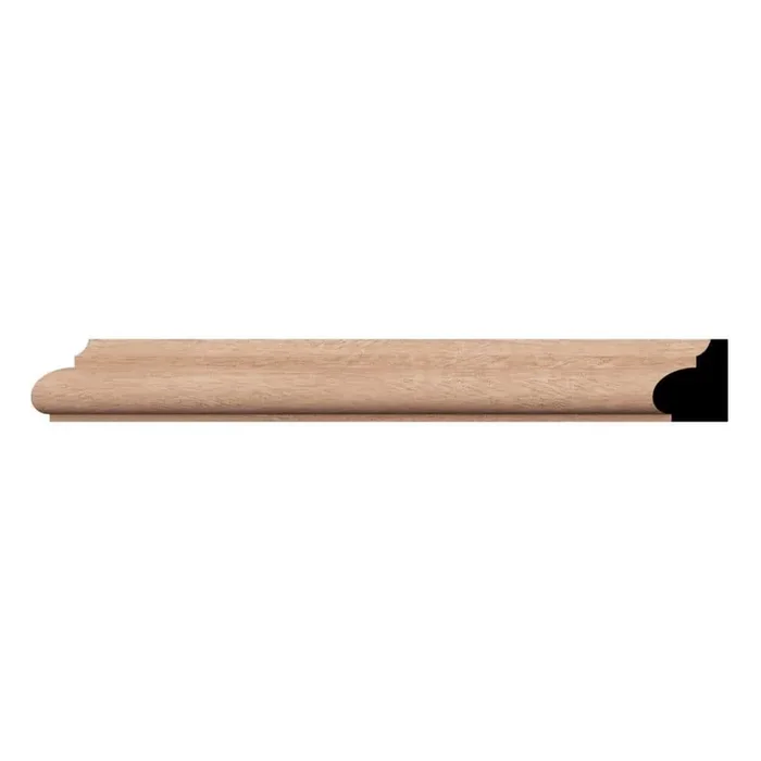 WM1207 11/16 in. D x 7/8 in. W x 96 in. L Americraft Solid Hardwood Stain Grade Base Cap Moulding, Sapele Mahogany