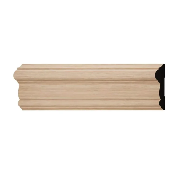 WM297 0.69 in. D x 3 in. W x 6 in. L Wood (Red Oak) Chair Rail Sample