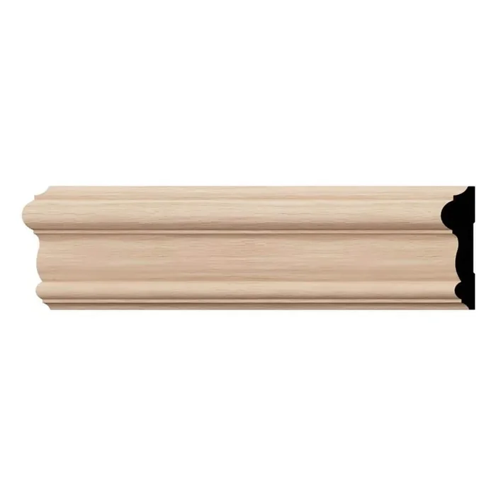 WM297 0.69 in. D x 3 in. W x 96 in. L Wood (Red Oak) Chair Rail Molding