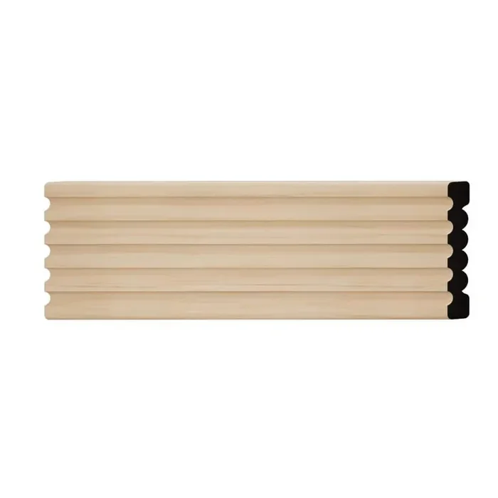 WM338 0.56 in. D x 3.38 in. W x 6 in. L Wood (Alder) Chair Rail Sample