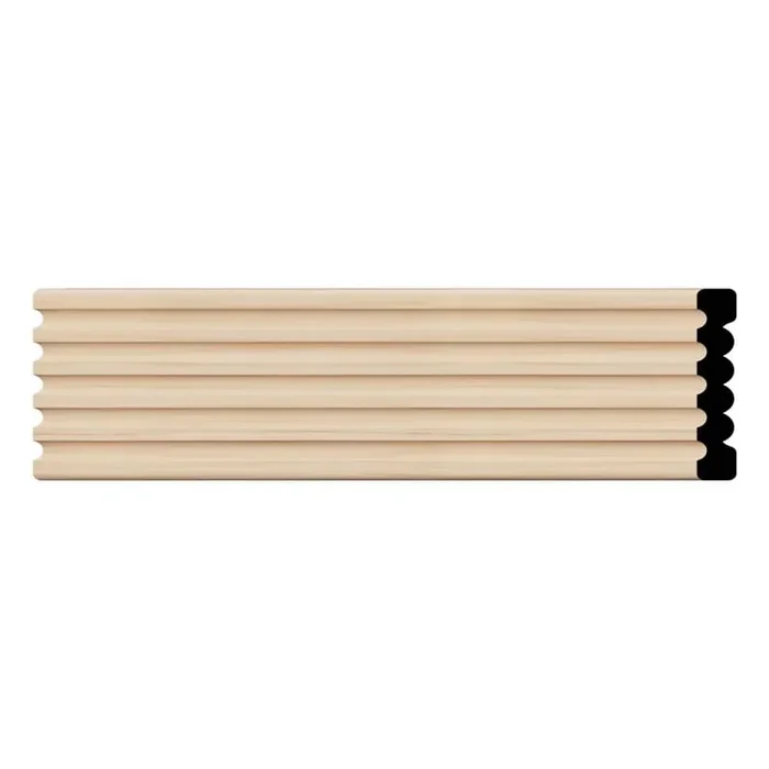 WM338 0.56 in. D x 3.38 in. W x 96 in. L Wood Alder Chair Rail Moulding