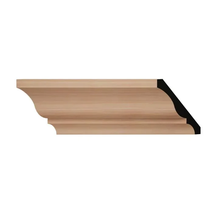 WM48 2.63 in. D x 3.34 in. W x 6 in. L Wood (Cherry) Crown Moulding Sample