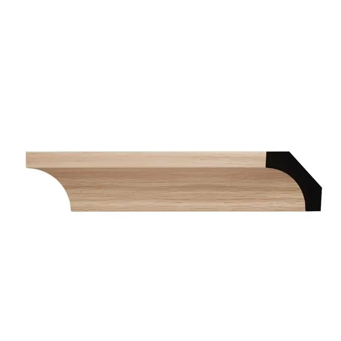 WM86 1.19 in. D x 1.19 in. W x 6 in. L Wood (Red Oak) Crown Moulding Sample