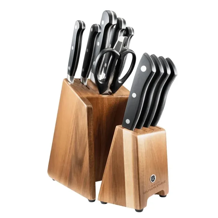 WOLFGANG STARKE 11-Piece Stainless Steel Knife Set with Kutchin Knife Block