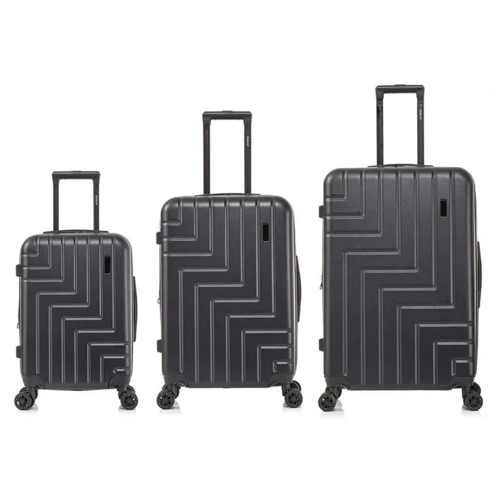 Zahav Lightweight Hardside Spinner 3-Piece Luggage Set 20 in./24 in./28 in. Black